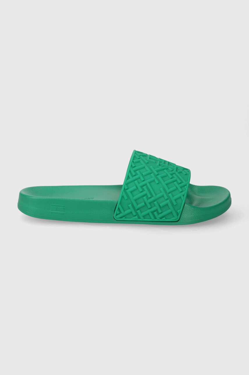 

Чехли Tommy Hilfiger TH MONOGRAM POOL SLIDE в бяло FW0FW06987, Зелен