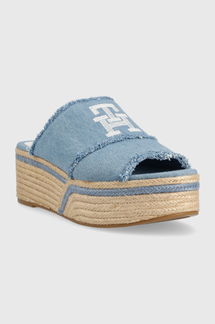 

Шлепанцы Tommy Hilfiger DENIM WEDGE FLATFORM женские на платформе FW0FW07085