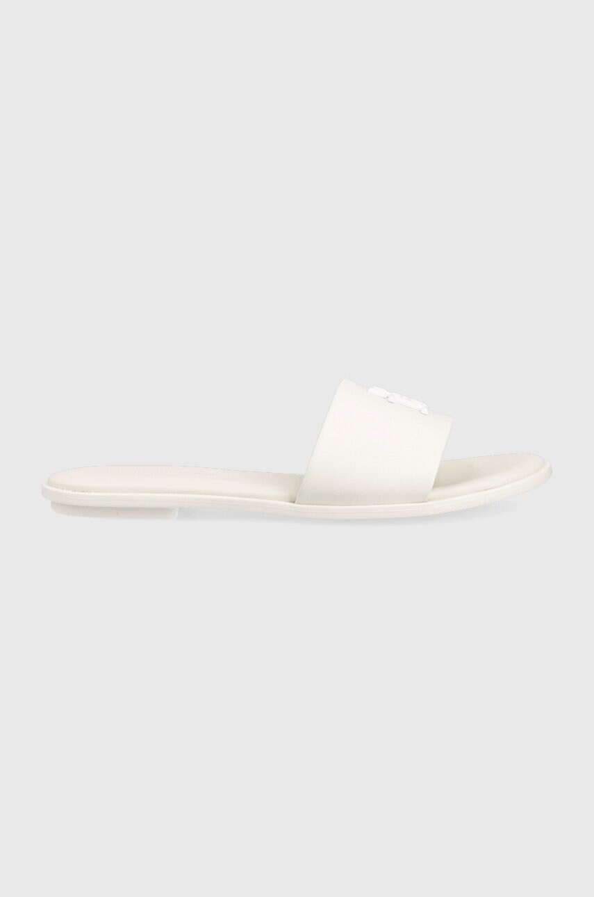 

Кожаные шлепанцы Tommy Hilfiger TH POP MULE женские цвет бежевый FW0FW07097