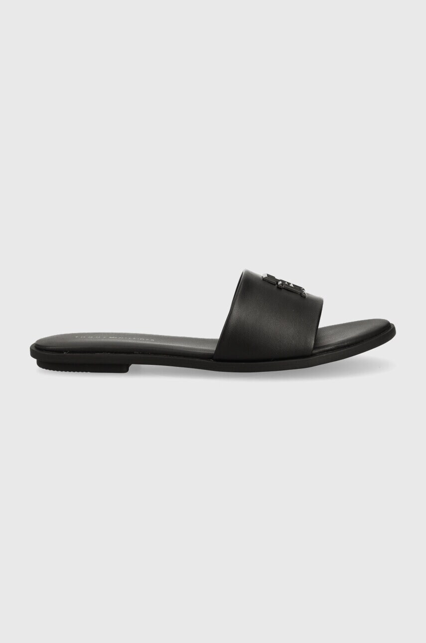 

Кожени чехли Tommy Hilfiger TH POP MULE в черно FW0FW07097, Черен