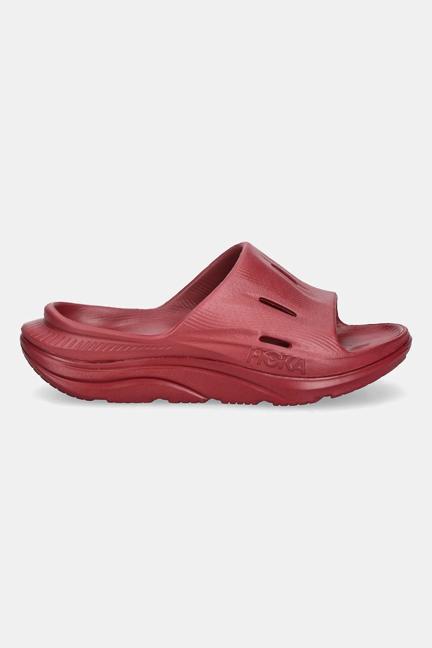 Шлепанцы Hoka One One ORA Recovery Slide 3 цвет бежевый на платформе Шлепанцы Hoka One One ORA Recovery Slide 3 цвет бежевый на платформе