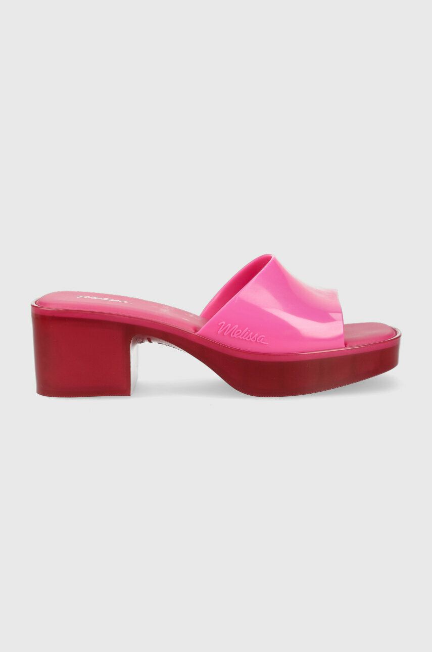 Pantofle Melissa MELISSA SHAPE AD dámské, růžová barva, na podpatku, M.32955.AG076 - růžová -  
