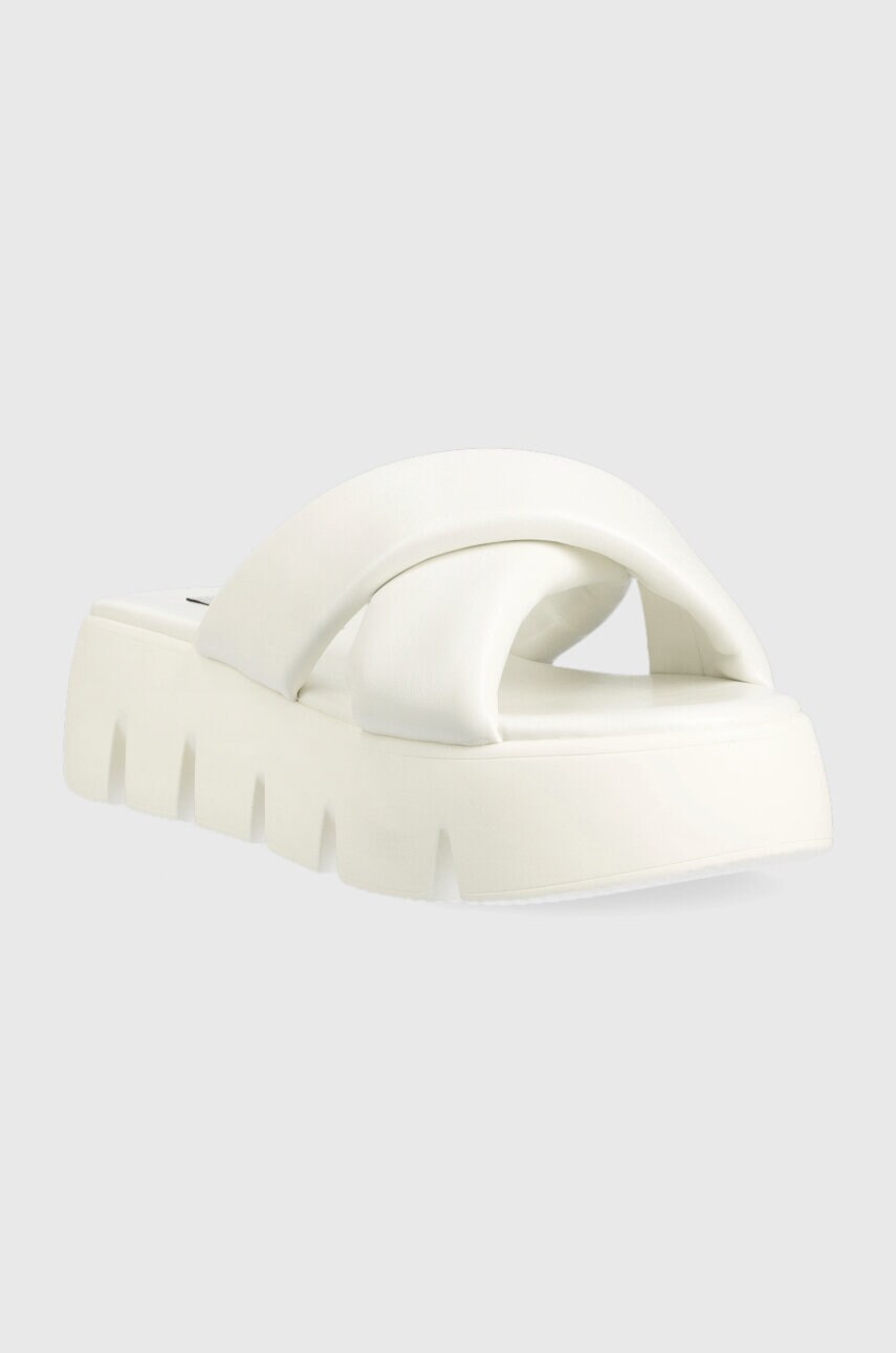

Шльопанці Steve Madden Broadcast жіночі колір білий на платформі SM11002374