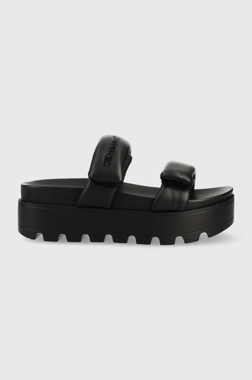 

Шльопанці Steve Madden Bail out жіночі колір чорний на платформі SM11002448