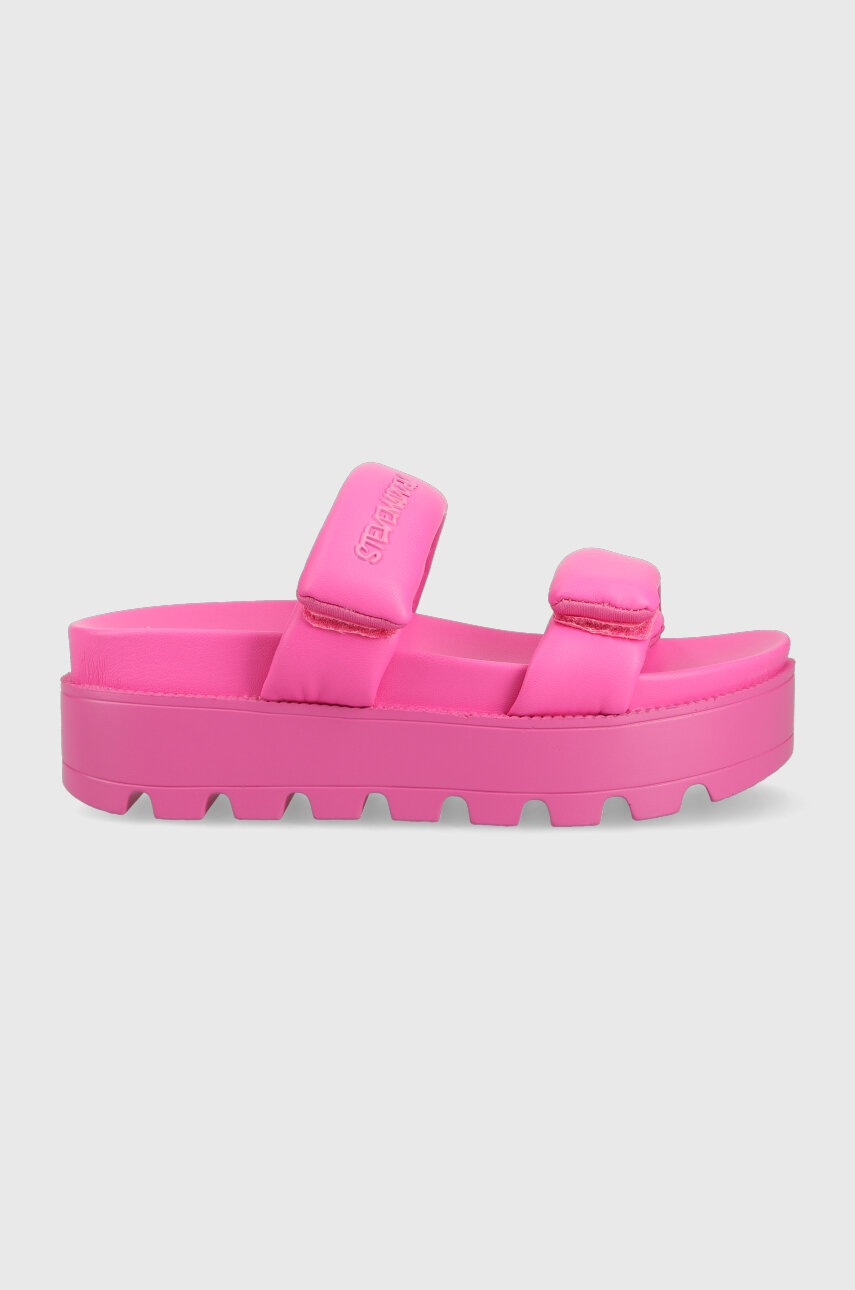 

Шльопанці Steve Madden Bail out жіночі колір рожевий на платформі SM11002448