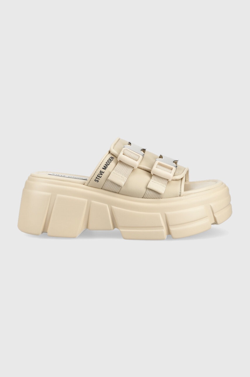 Steve Madden papuci Activator femei, culoarea bej, cu platforma, SM11002460