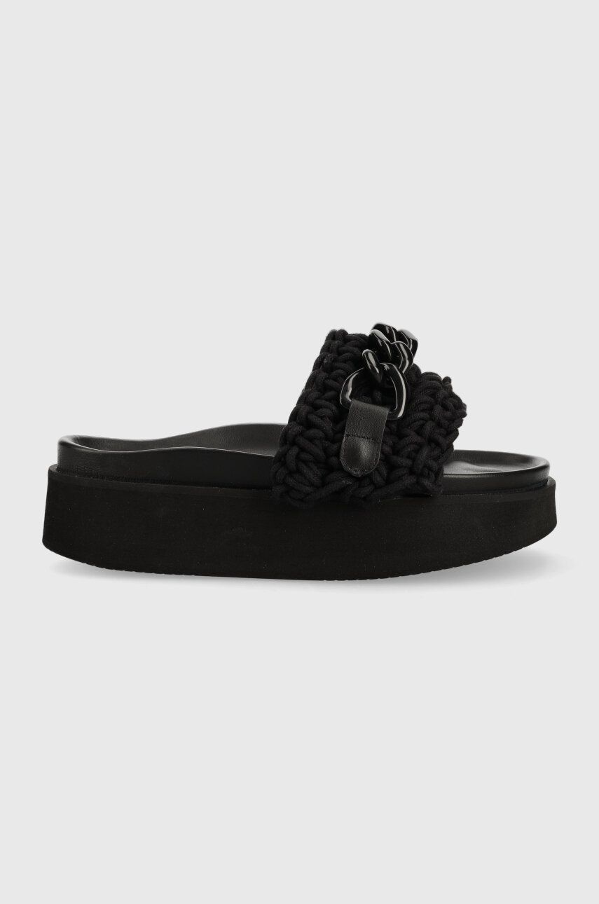 

Шлепанцы Inuikii Woven Chain Platform женские цвет чёрный на платформе 70103-103