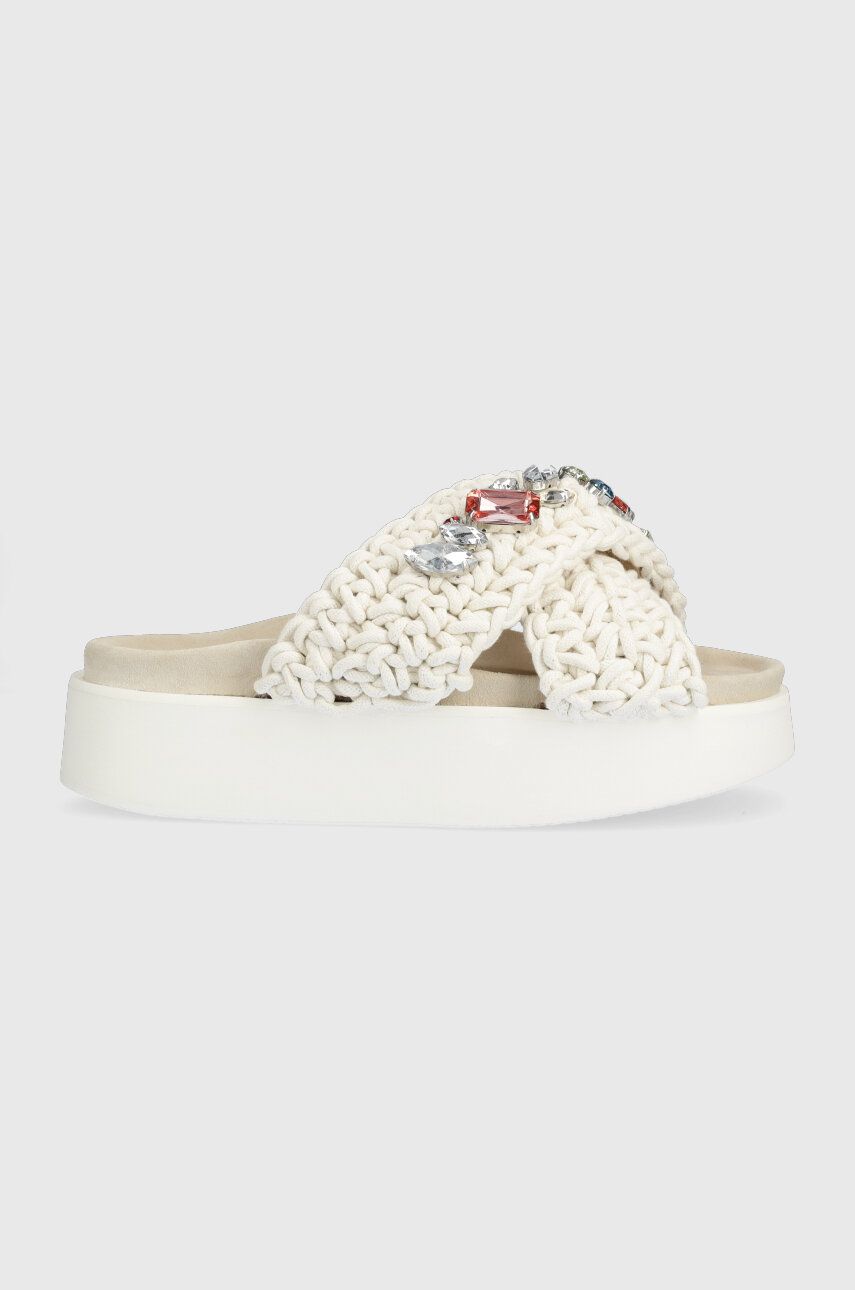 Inuikii papuci Woven Stones Platform femei, culoarea alb, cu platforma, 70103-106 2023 ❤️ Pret Super answear imagine noua 2022