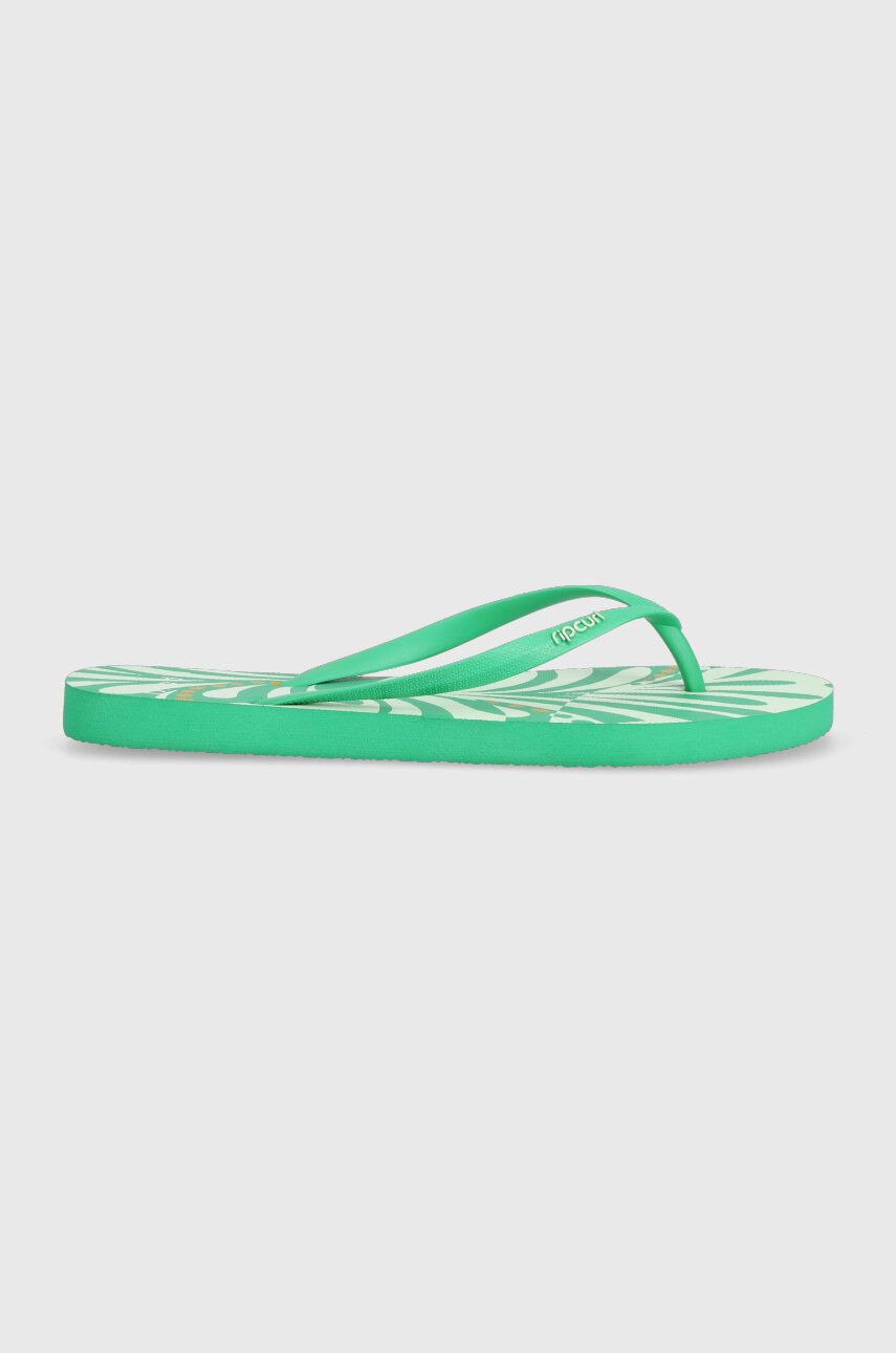 Žabky Rip Curl dámské, zelená barva, na plochém podpatku - zelená -  Svršek: Umělá hmota V