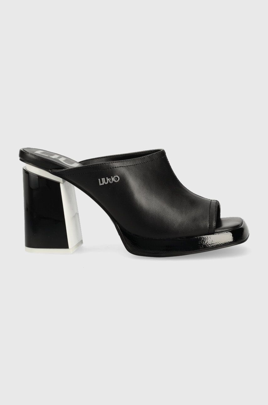 Pantofle Liu Jo SISSI 03 dámské, černá barva, na podpatku, SA3127EX01422222 - černá -  Svršek: 