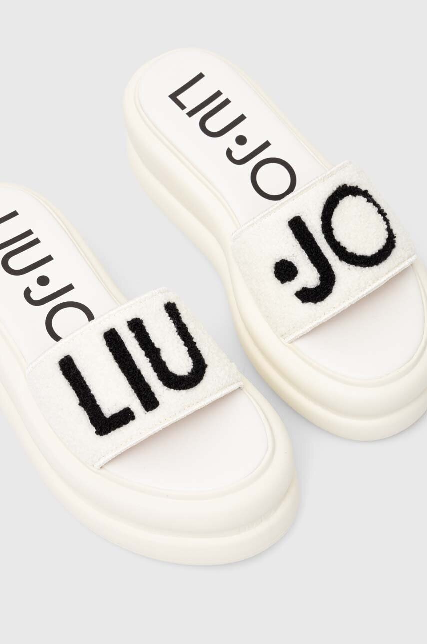 

Шльопанці Liu Jo ARIA 06 жіночі колір бежевий на платформі SA3139TX314S1005