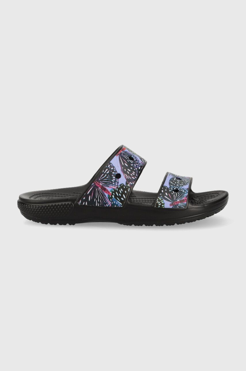 Pantofle Crocs Classic Butterfly Sandal dámské, černá barva, 208246, 208246.0C4-0C4 - černá -  