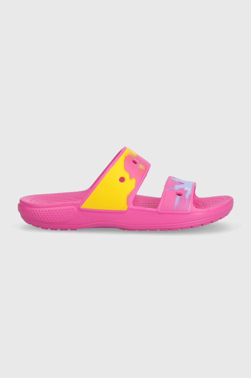 Levně Pantofle Crocs Classic Ombre Sandal dámské, růžová barva, 208282
