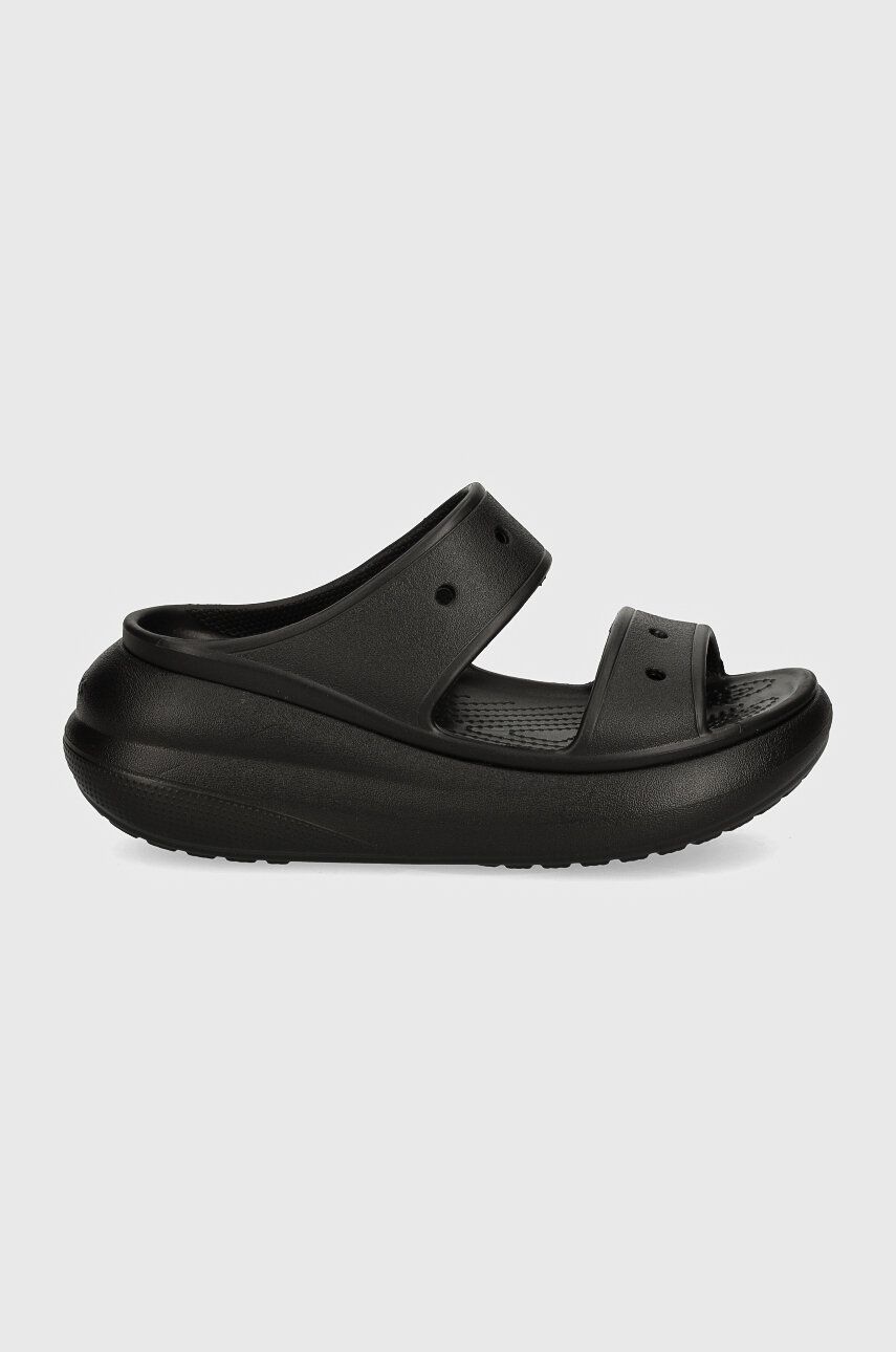 Natikači Crocs Classic Crush Sandal ženski, črna Barva, 207670