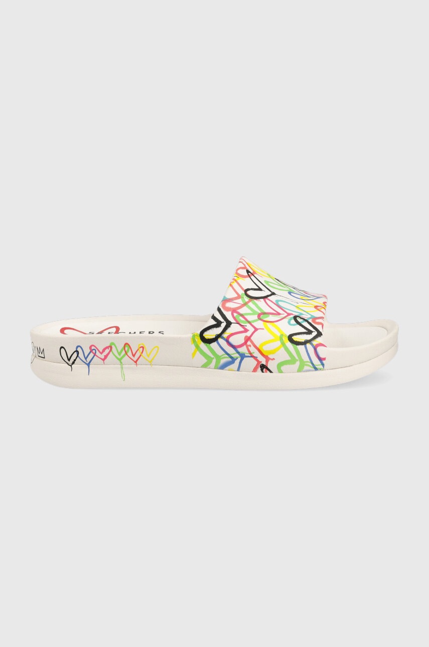 

Чехли Skechers в бяло, Бял