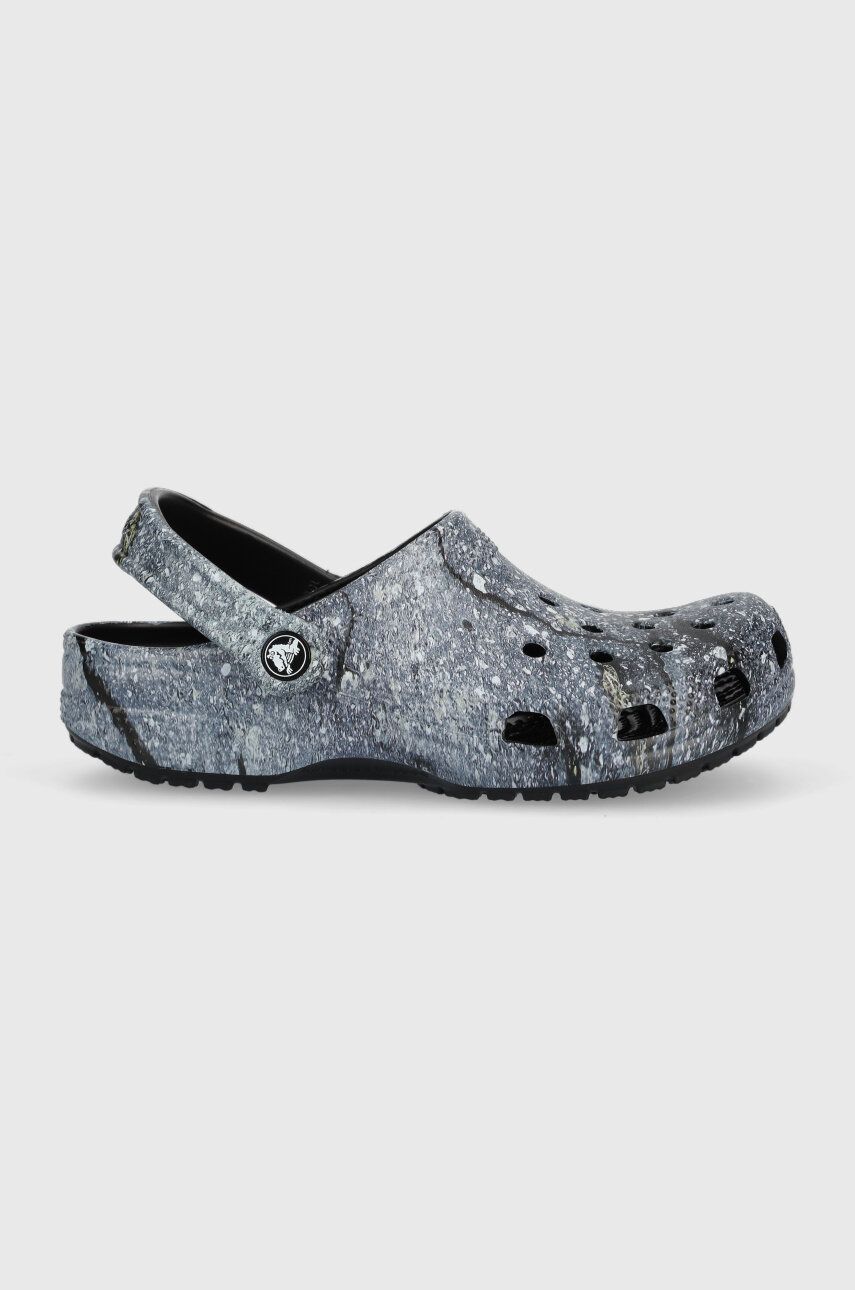 Crocs papuci Classic Hyper Real femei, culoarea albastru marin, 208343 208343