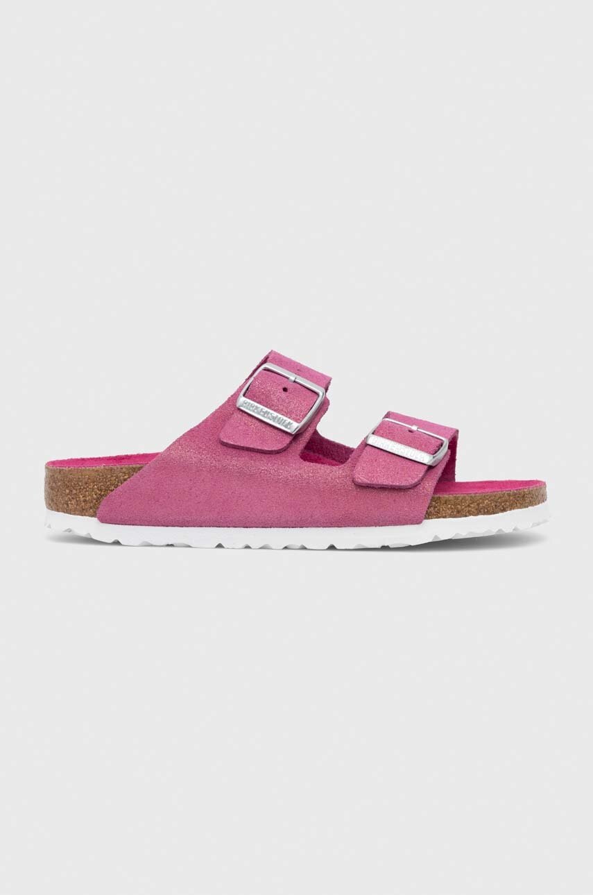 

Велурени чехли Birkenstock Arizona BS в розово 1024218, Розов