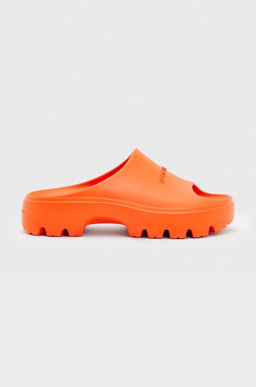 AllSaints papuci femei, culoarea portocaliu