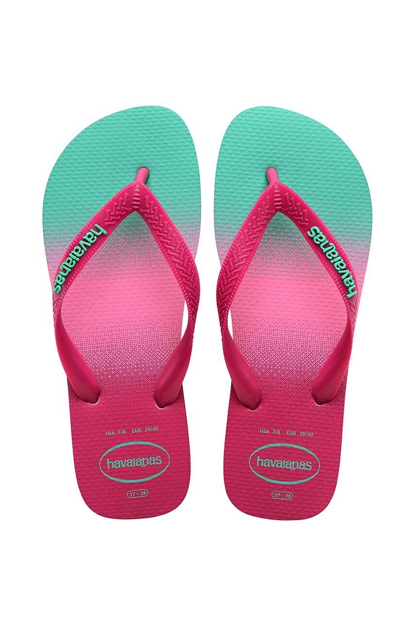 Žabky Havaianas TOP FASHION dámské, růžová barva, na plochém podpatku, 4137258.1749 - růžová - 