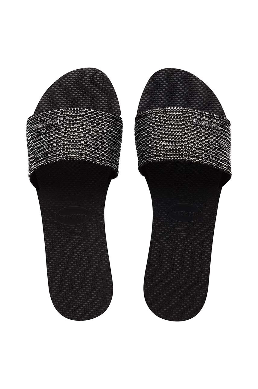 Havaianas papuci YOU MALTA METALLIC femei, culoarea negru, 4147312.0090