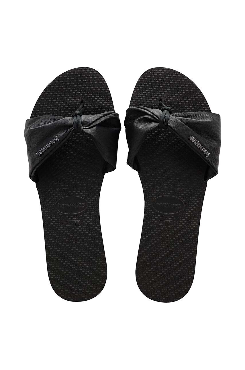 

Шльопанці Havaianas YOU ST TROPEZ жіночі колір чорний 4147973.0090
