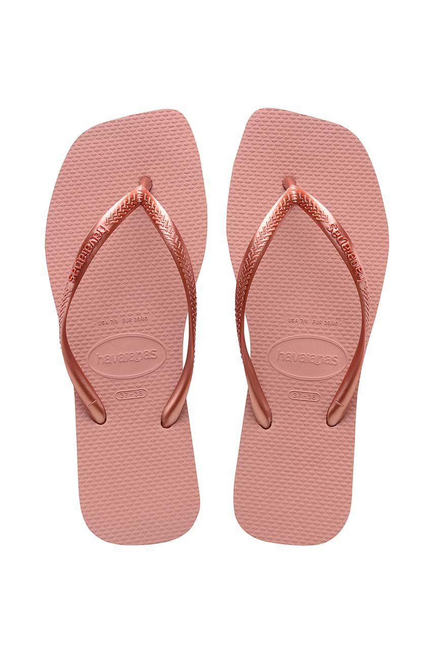 Havaianas Slapi Square Femei, Culoarea Roz, Cu Toc Plat, 4148301.3544