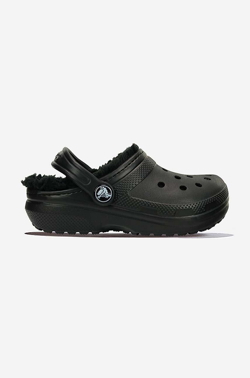 Crocs papuci Lined 207010 femei, culoarea negru 207010.BLACK-black