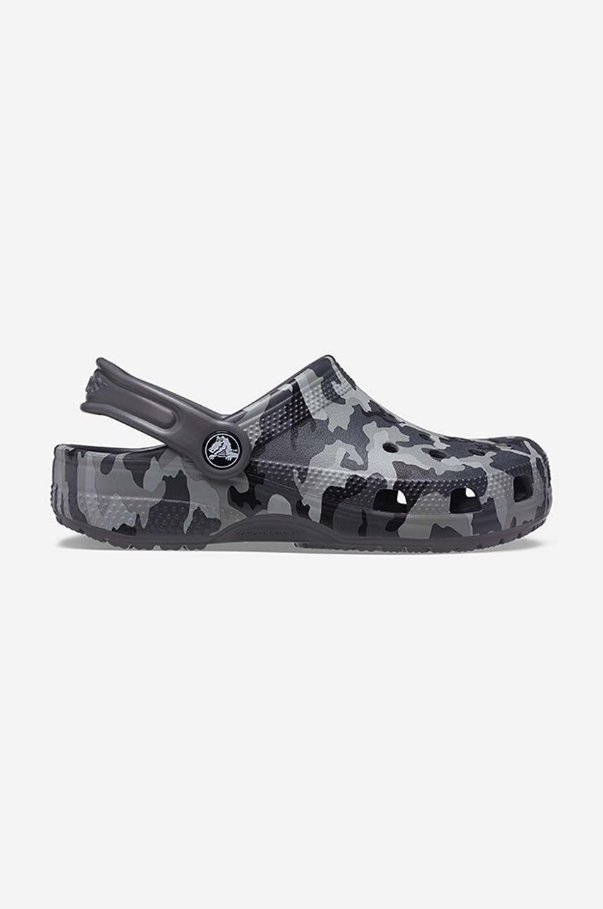 Levně Dětské pantofle Crocs Como Kids Clog dámské, šedá barva, 207594.BLACK-black