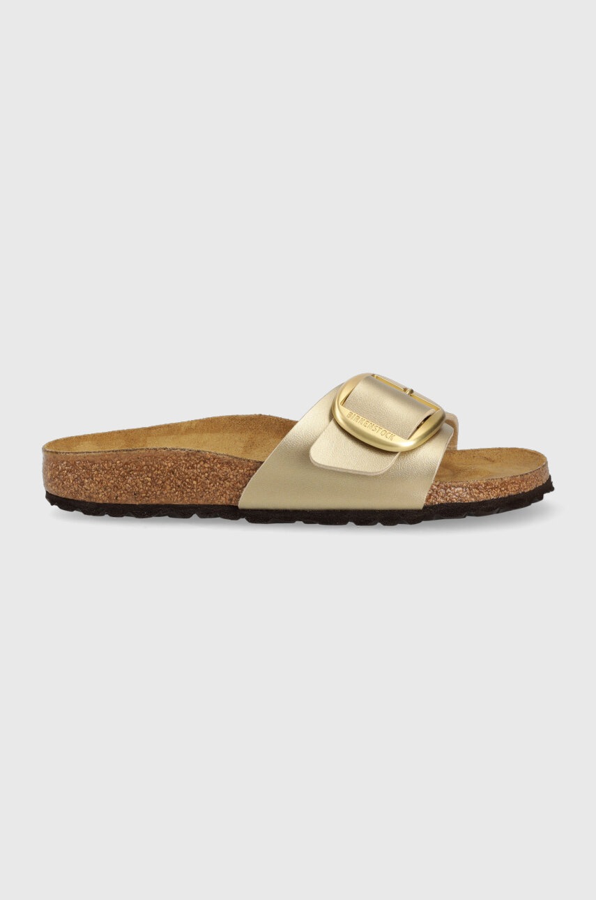 

Шкіряні шльопанці Birkenstock Madrid жіночі колір золотий Madrid BB