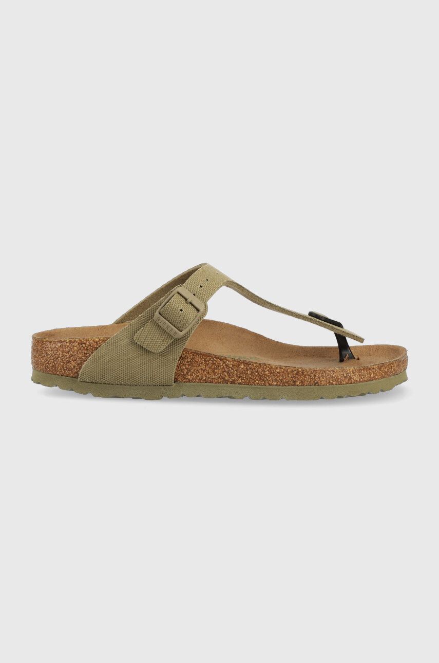 Birkenstock Slapi Gizeh Rivet Logo Femei, Culoarea Galben, Cu Toc Plat, 1024096