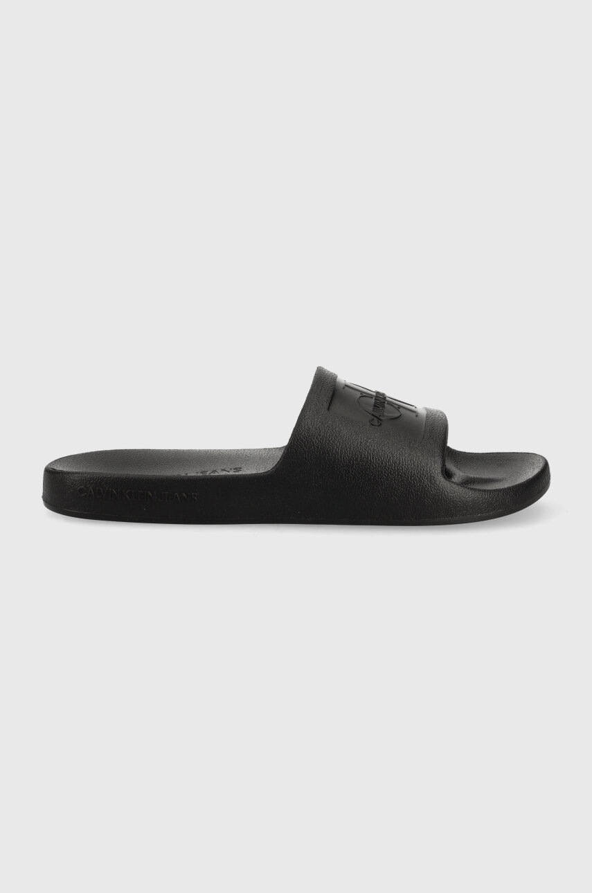 

Чехли Calvin Klein Jeans SLIDE MONOGRAM DEBOSSED EVA в черно YW0YW00102, Черен