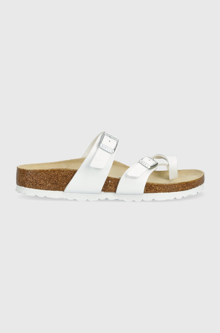 Birkenstock Slapi Femei, Culoarea Alb, Cu Platforma 0071053-white