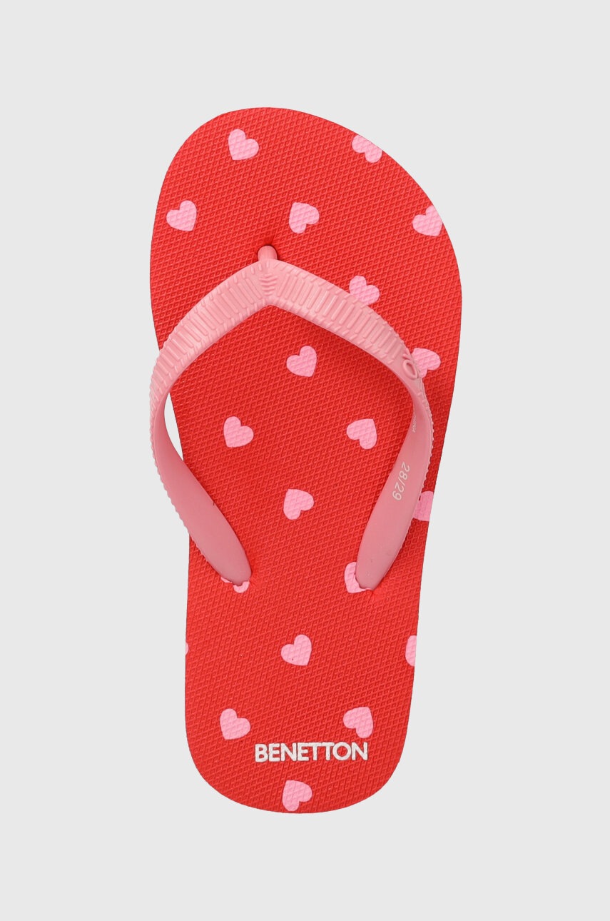 Детские вьетнамки United Colors of Benetton цвет красный Детские вьетнамки United Colors of Benetton цвет красный