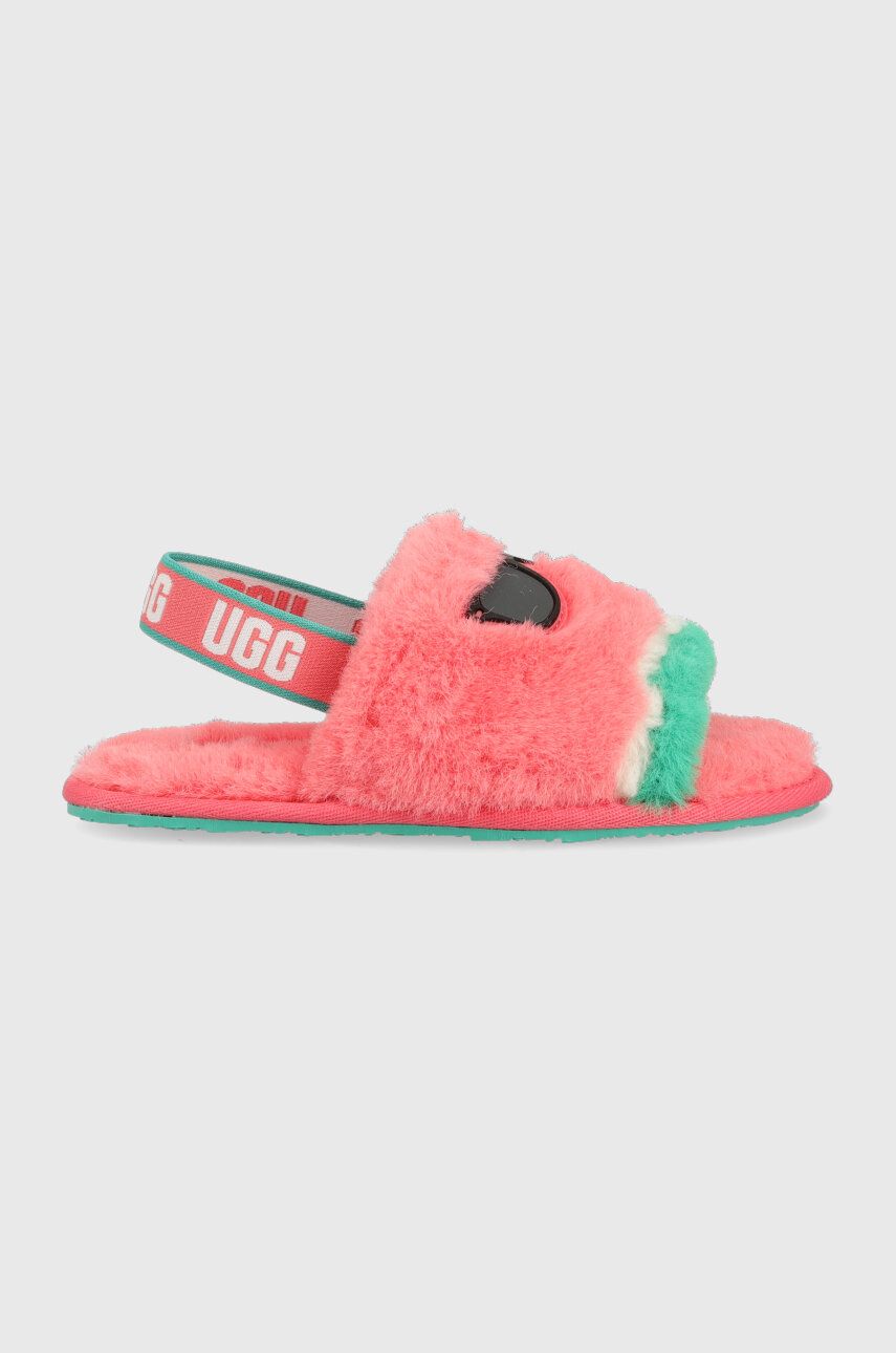 E-shop Dětské papuče UGG růžová barva