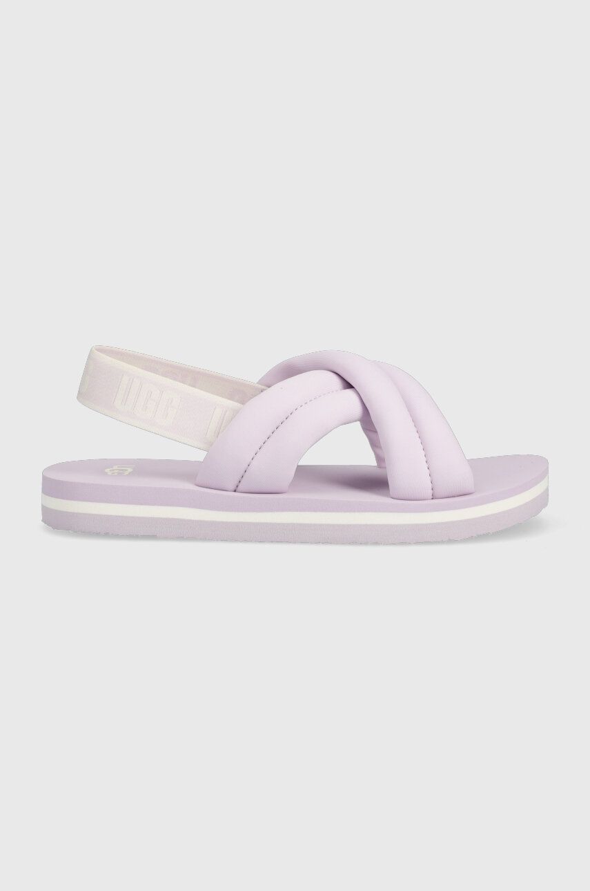 Dětské sandály UGG Everlee fialová barva - fialová -  Svršek: Textilní materiál Vnitřek: T