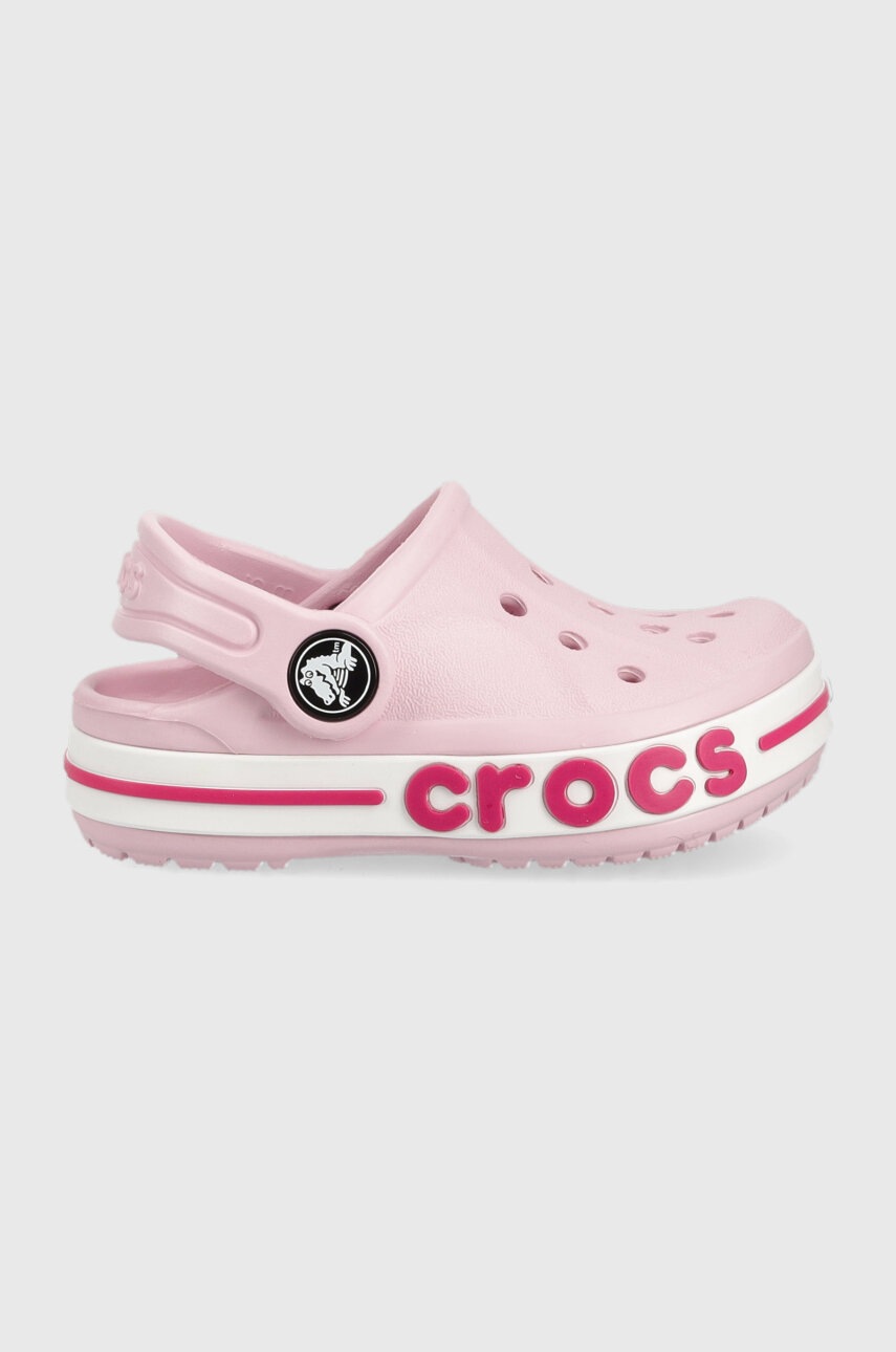 

Дитячі шльопанці Crocs колір рожевий