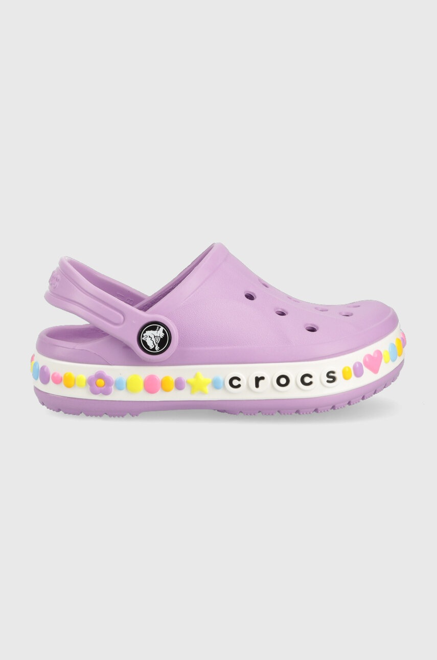 Crocs slapi copii culoarea violet