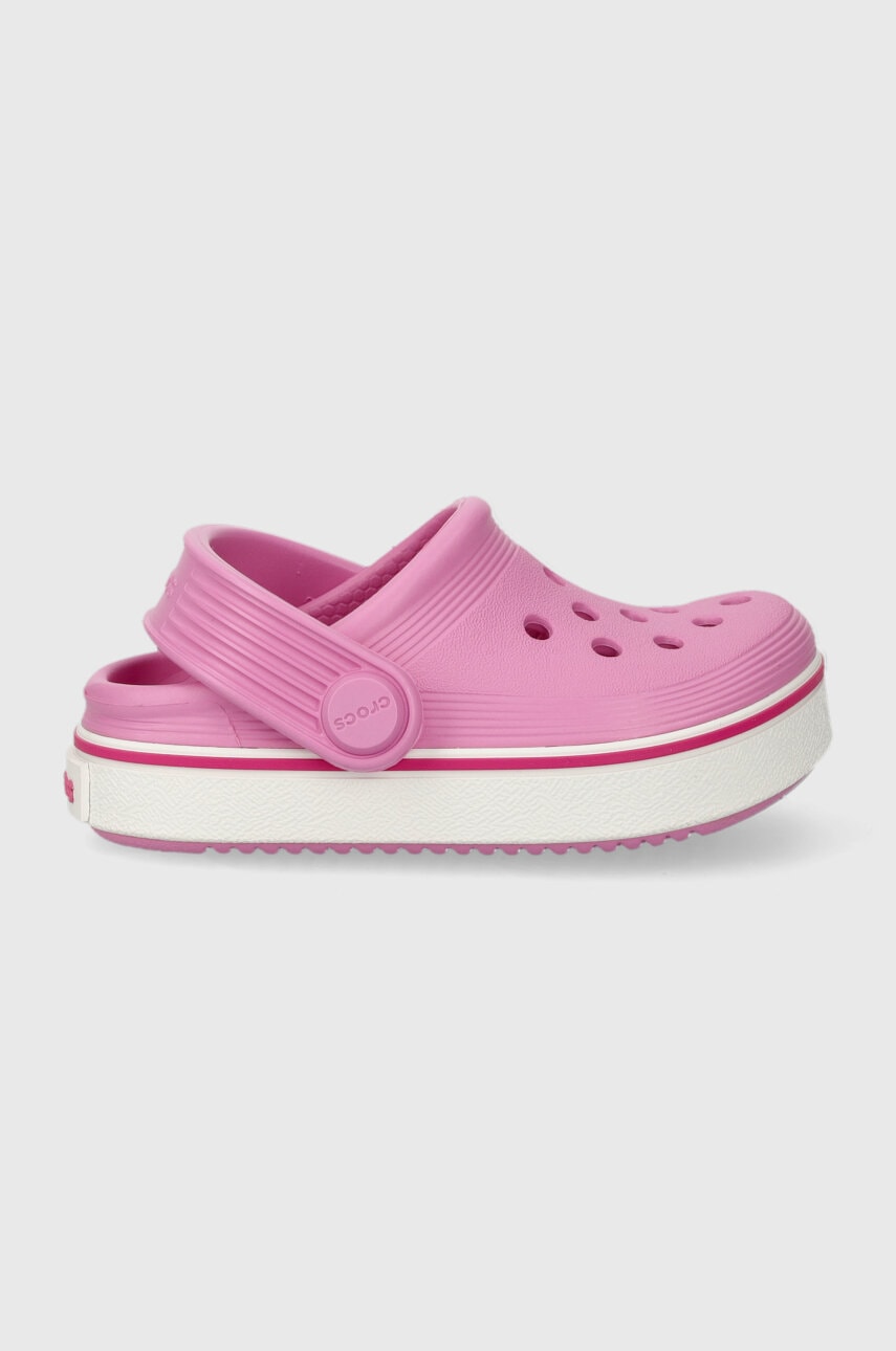 Otroški natikači Crocs CROCBAND CLEAN CLOG roza barva