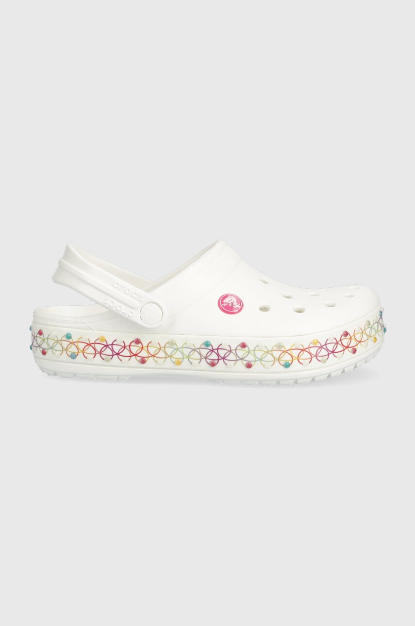 Crocs Slapi Copii Culoarea Alb