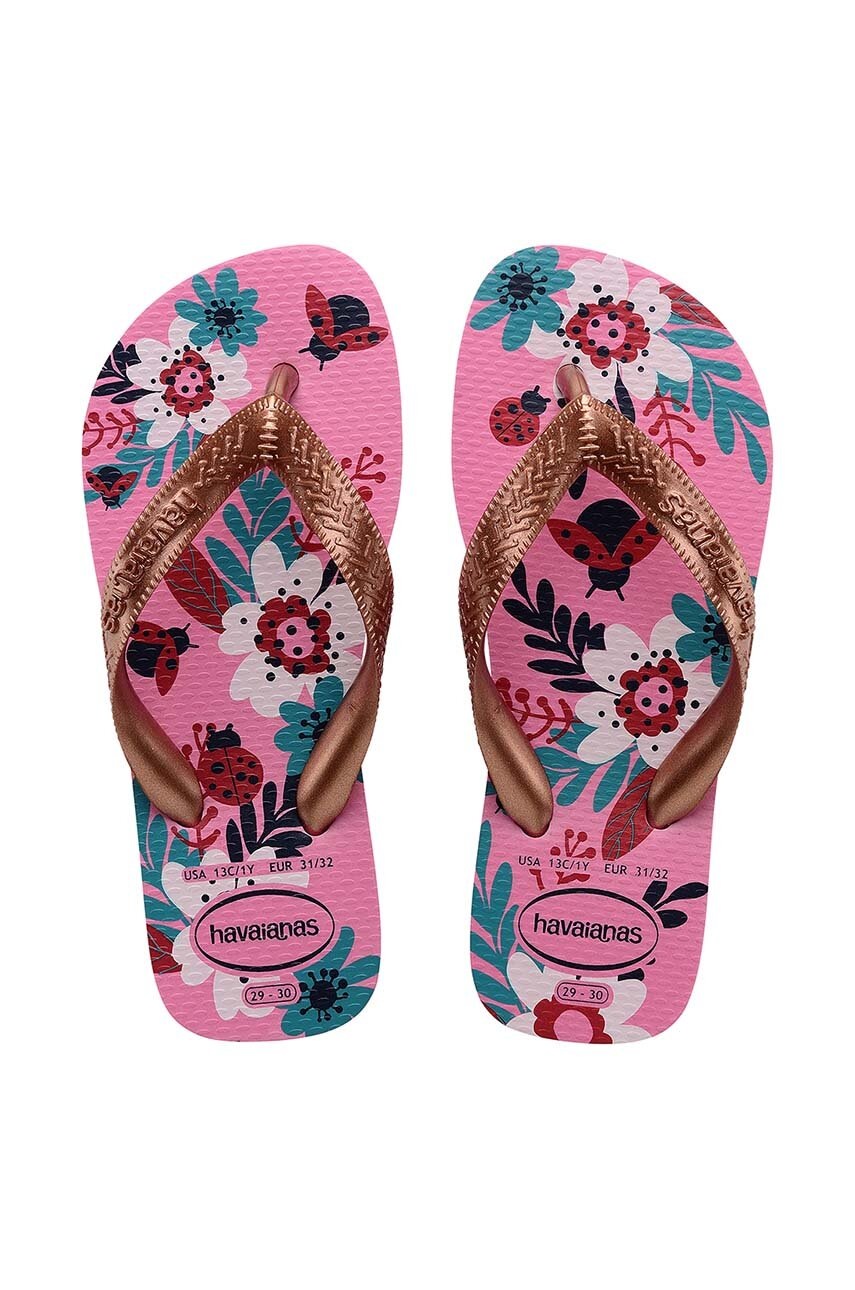 

Детски джапанки Havaianas FLORES в розово, Розов