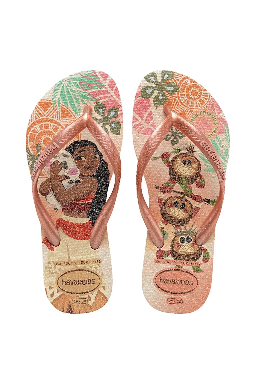 Havaianas slapi copii SLIM PRINCESS culoarea portocaliu Havaianas slapi copii SLIM PRINCESS culoarea portocaliu
