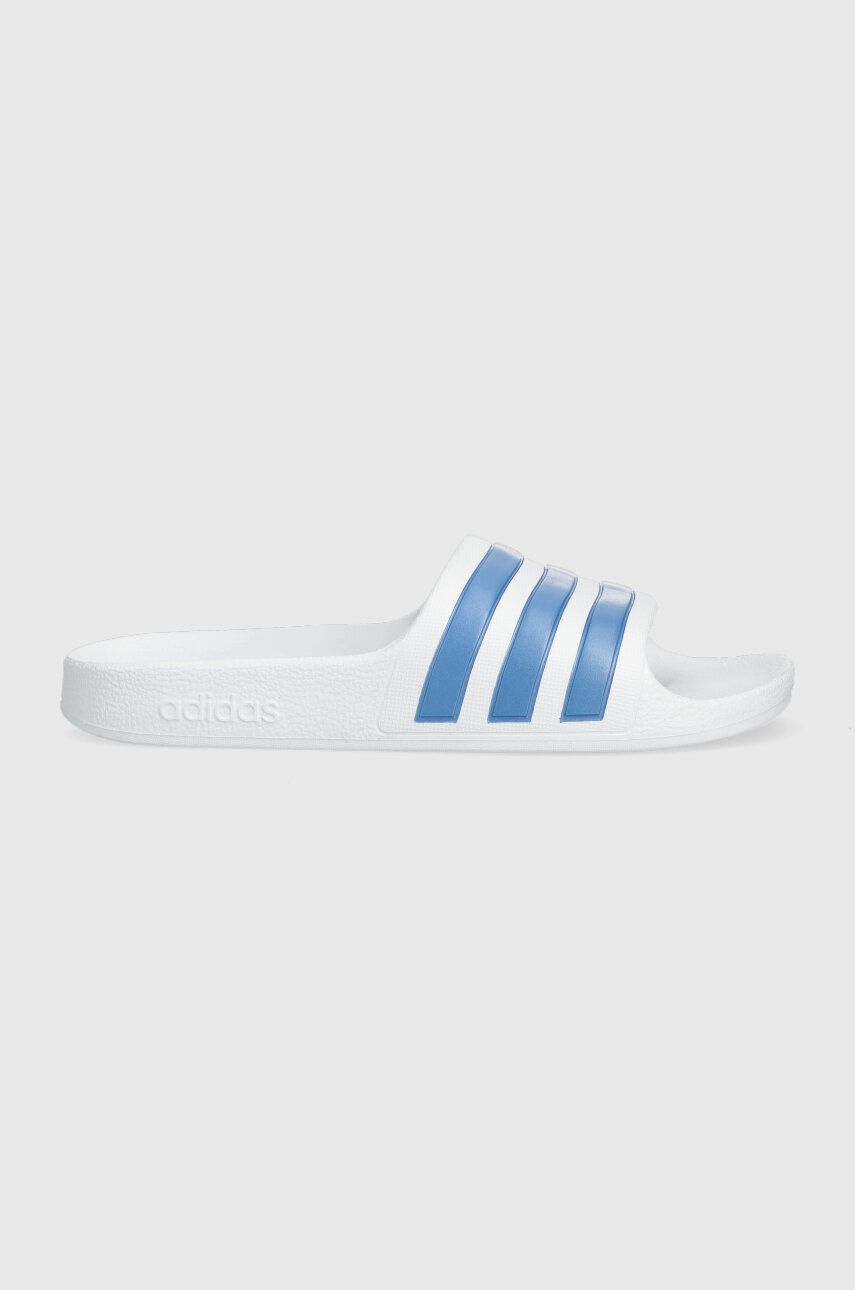 adidas slapi copii ADILETTE AQUA K culoarea alb