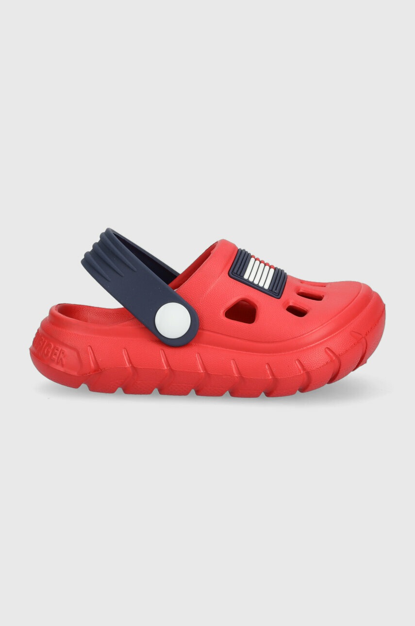 

Дитячі шльопанці Tommy Hilfiger колір червоний