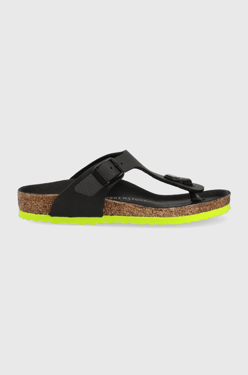 Levně Dětské žabky Birkenstock Gizeh černá barva