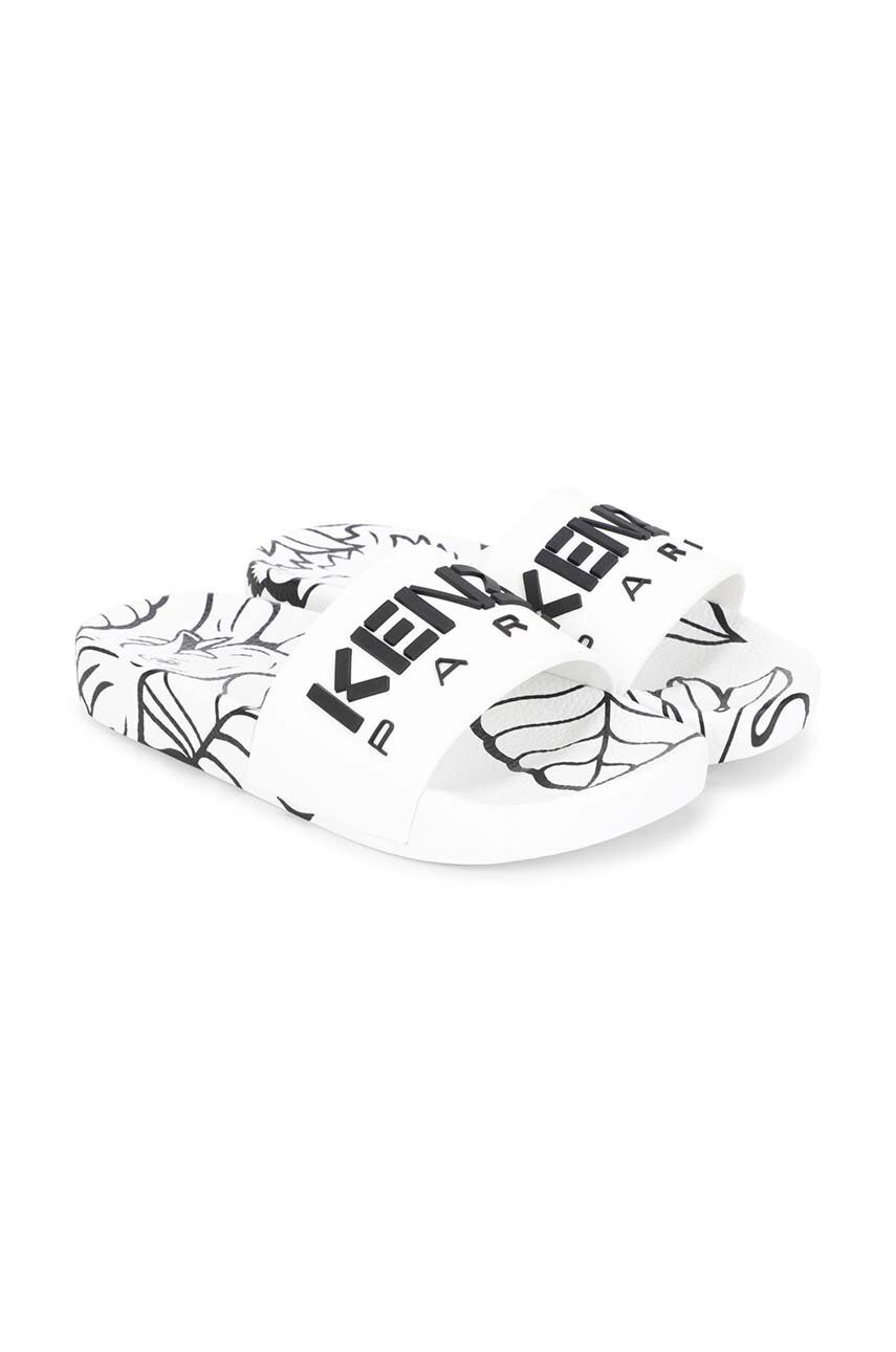 Дитячі шльопанці Kenzo Kids колір білий Дитячі шльопанці Kenzo Kids колір білий