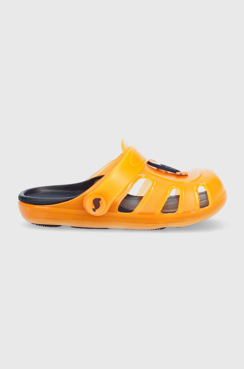 Dětské pantofle zippy oranžová barva