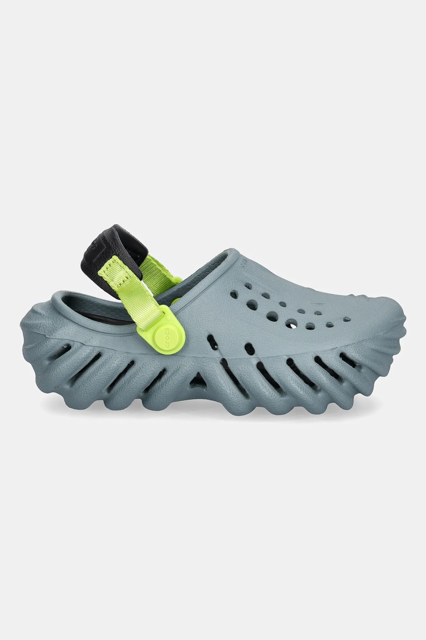 Детские шлепанцы Crocs ECHO CLOG K цвет зелёный 208190 Детские шлепанцы Crocs ECHO CLOG K цвет зелёный 208190