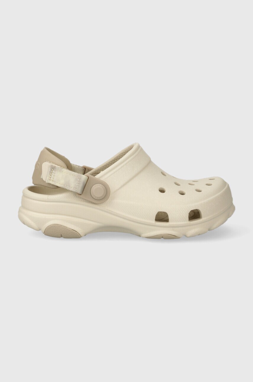 

Дитячі шльопанці Crocs CLASSIC ALL TERAIN колір бежевий