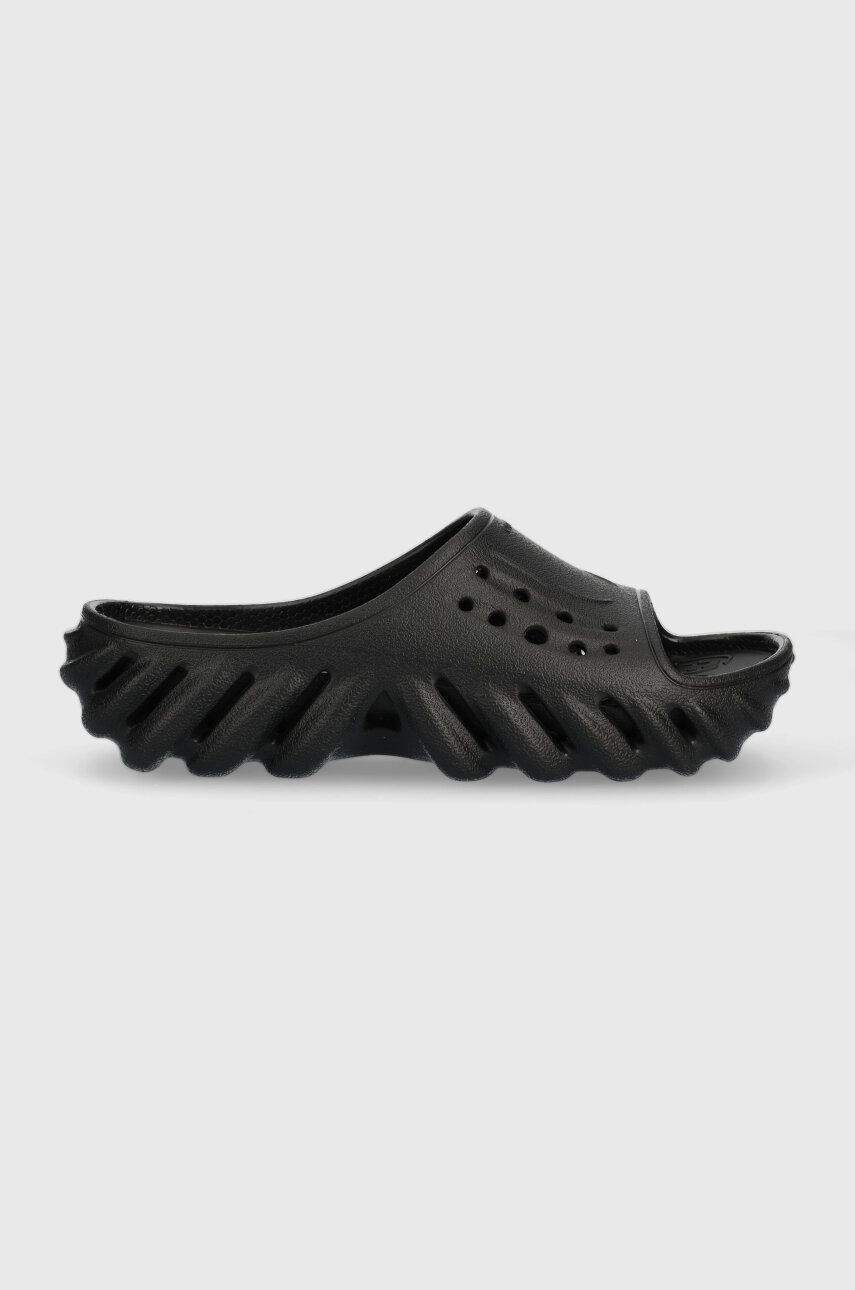 Dětské pantofle Crocs ECHO SLIDE černá barva - černá -  Svršek: Umělá hmota Vnitřek: Umělá