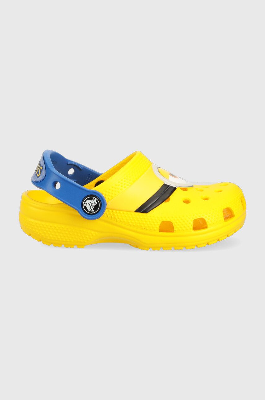 Levně Dětské pantofle Crocs x Minions žlutá barva